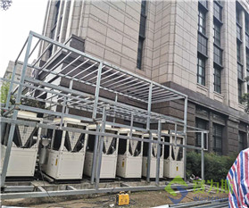 上海复旦大学空调室外机组隔声罩施工中